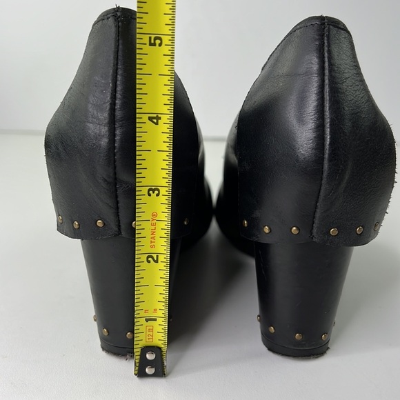 FLY LONDON Black Leather Wedge Shoe with Gold Bead Detail - Picture 7 of 13